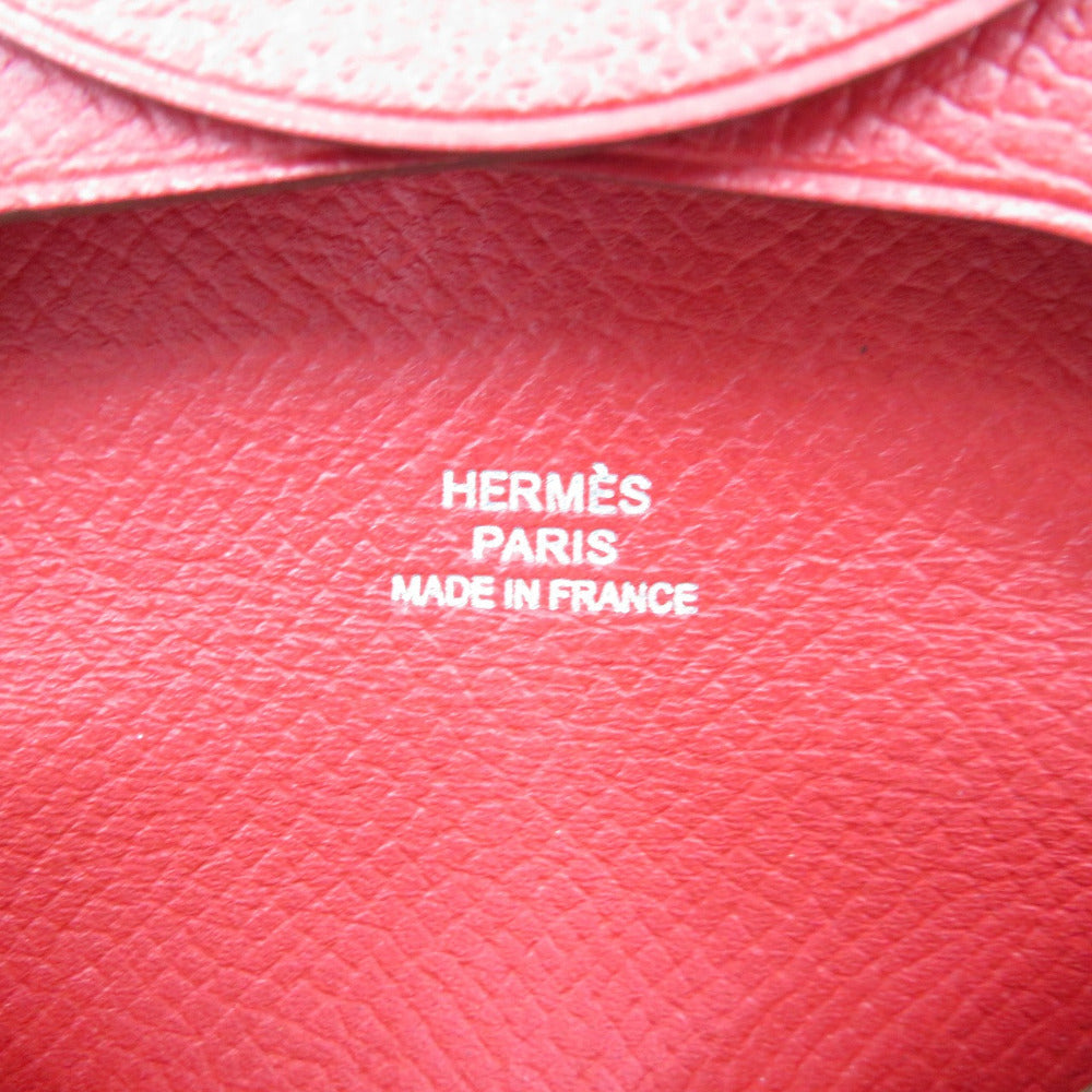 HERMES Coin case 041054CK Epsom Rouge Garance Bastia