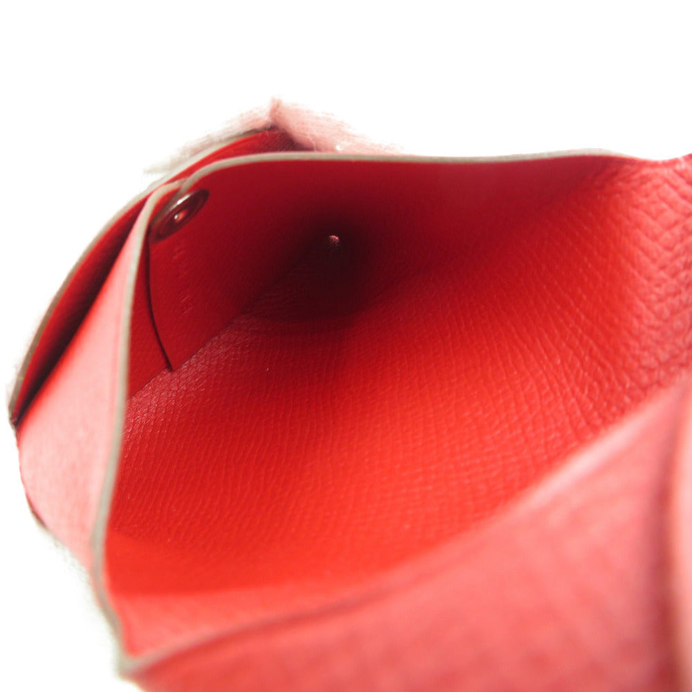 HERMES Coin case 041054CK Epsom Rouge Garance Bastia
