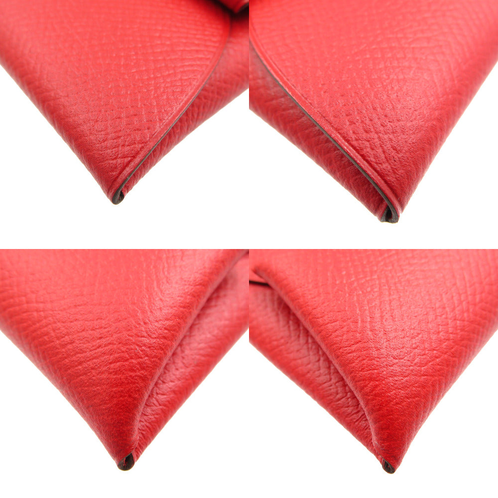 HERMES Coin case 041054CK Epsom Rouge Garance Bastia