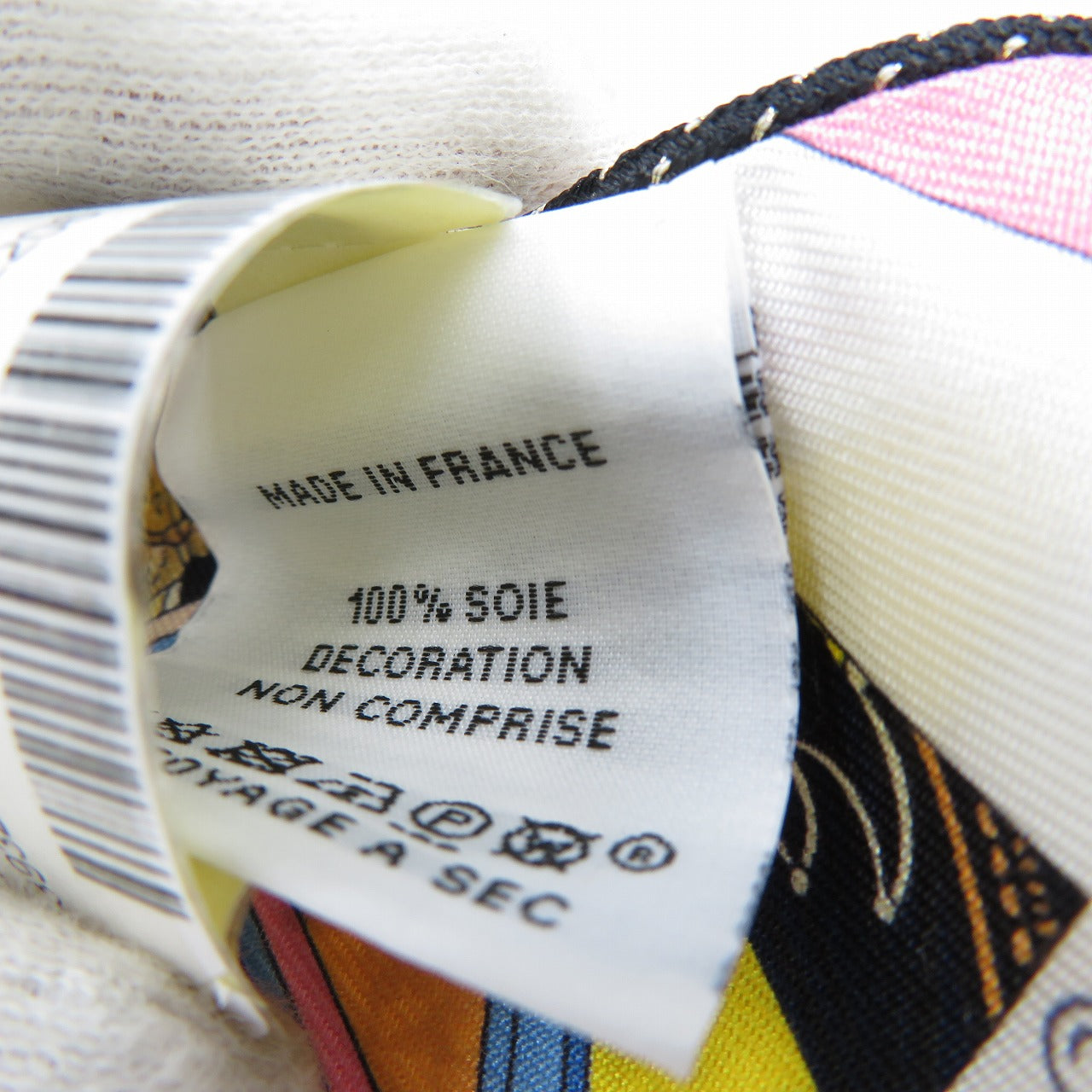 HERMES scarf silk pink Twilly pocket