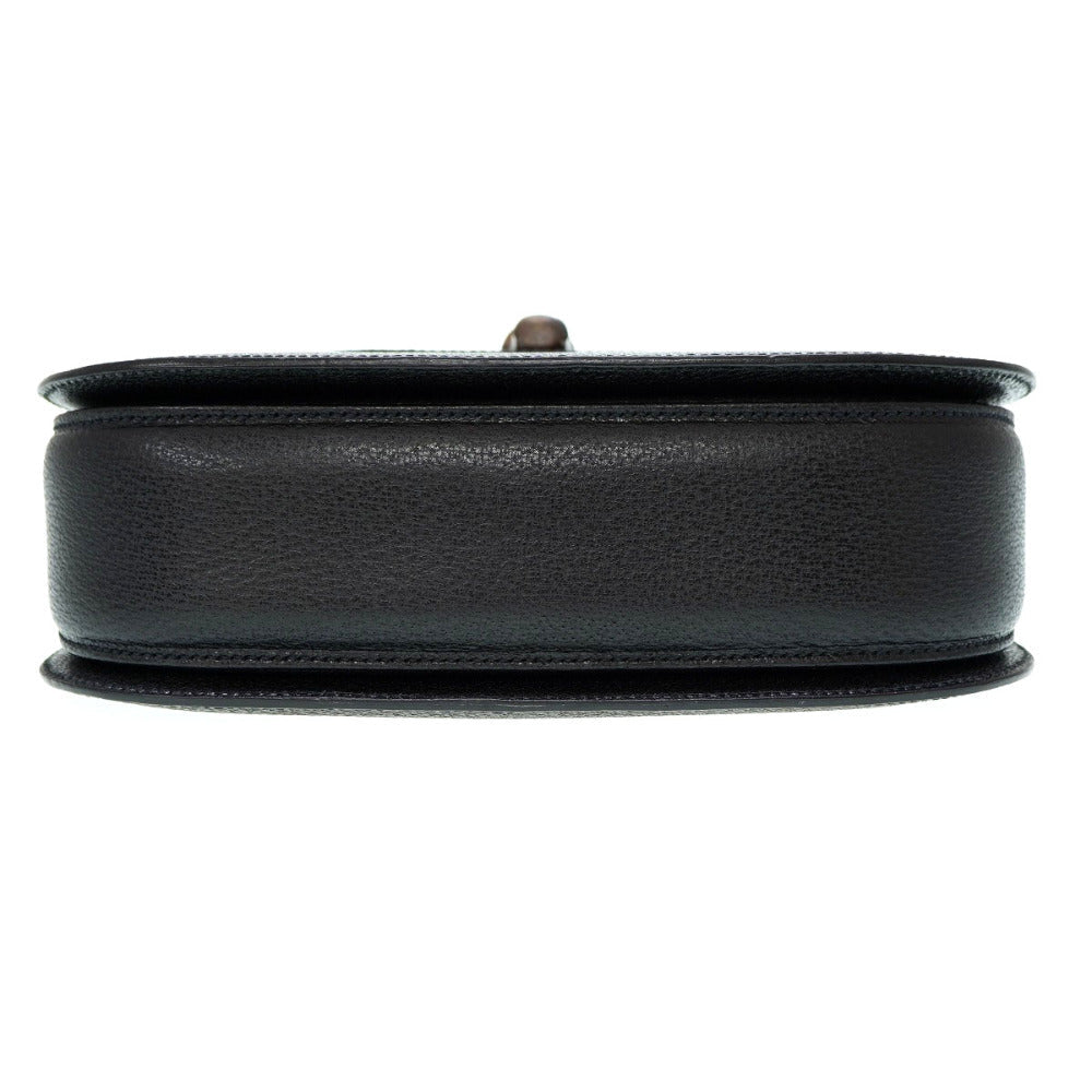 GUCCI Handbag leather black Bamboo Women Used