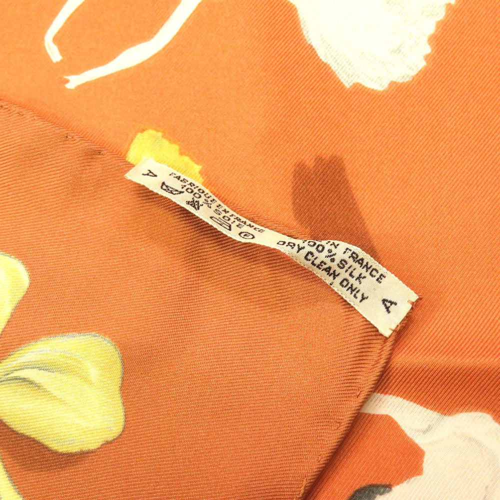 HERMES scarf silk Brown Carre90 LA DANCE