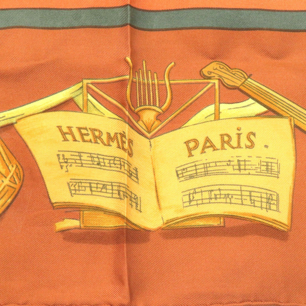 HERMES scarf silk Brown Carre90 LA DANCE