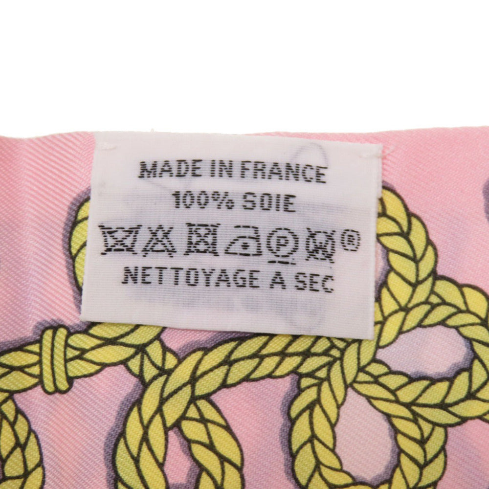 HERMES scarf silk pink Twilly GALONS ET BRANDEBOURGS