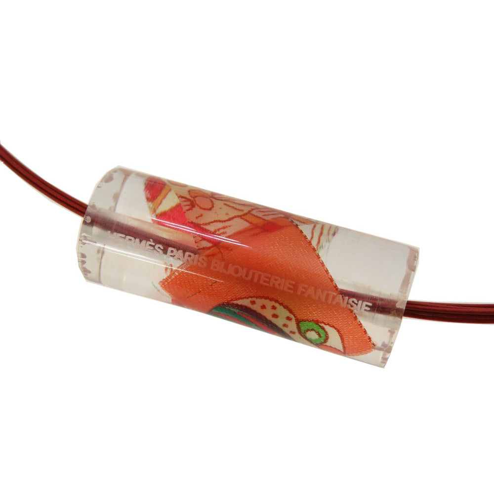 HERMES choker plastic Orange lycine choker