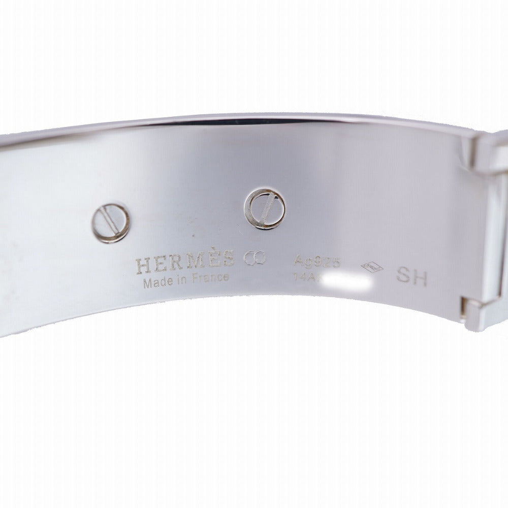 HERMES Bangle Silver925 Silver Collied Cyan MM Bangle SH
