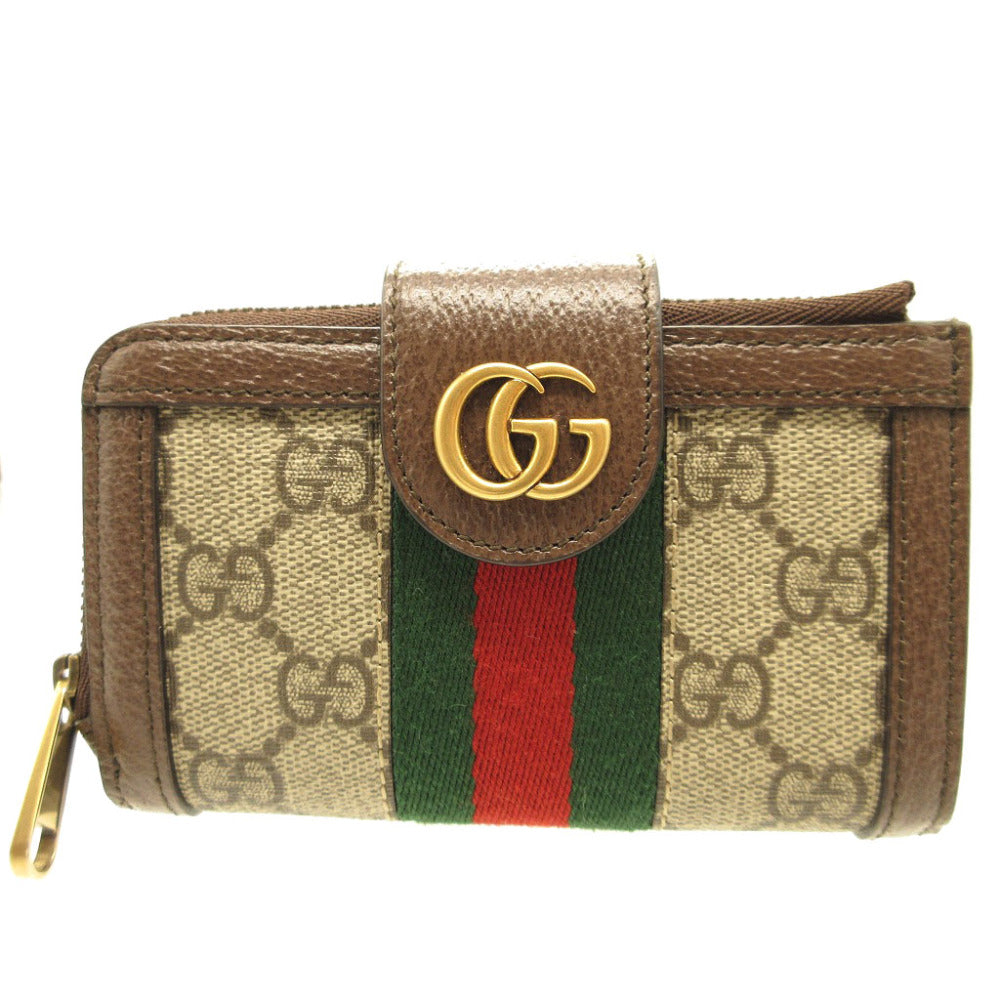 GUCCI Card Case 699353 GG canvas, leather beige Ofidia GG Marmont