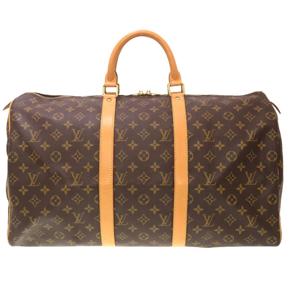 LOUIS VUITTON Boston Duffel bag M41426 Monogram canvas Brown Monogram Keepall 50 mens Used