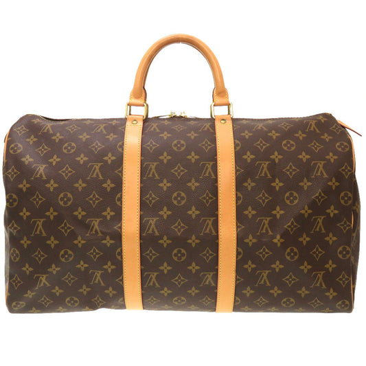 LOUIS VUITTON Boston Duffel bag M41426 Monogram canvas Brown Monogram Keepall 50 mens Used