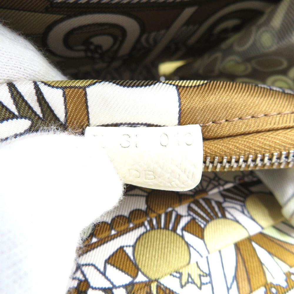 HERMES Coin case Epsom off white Azap compact silk in