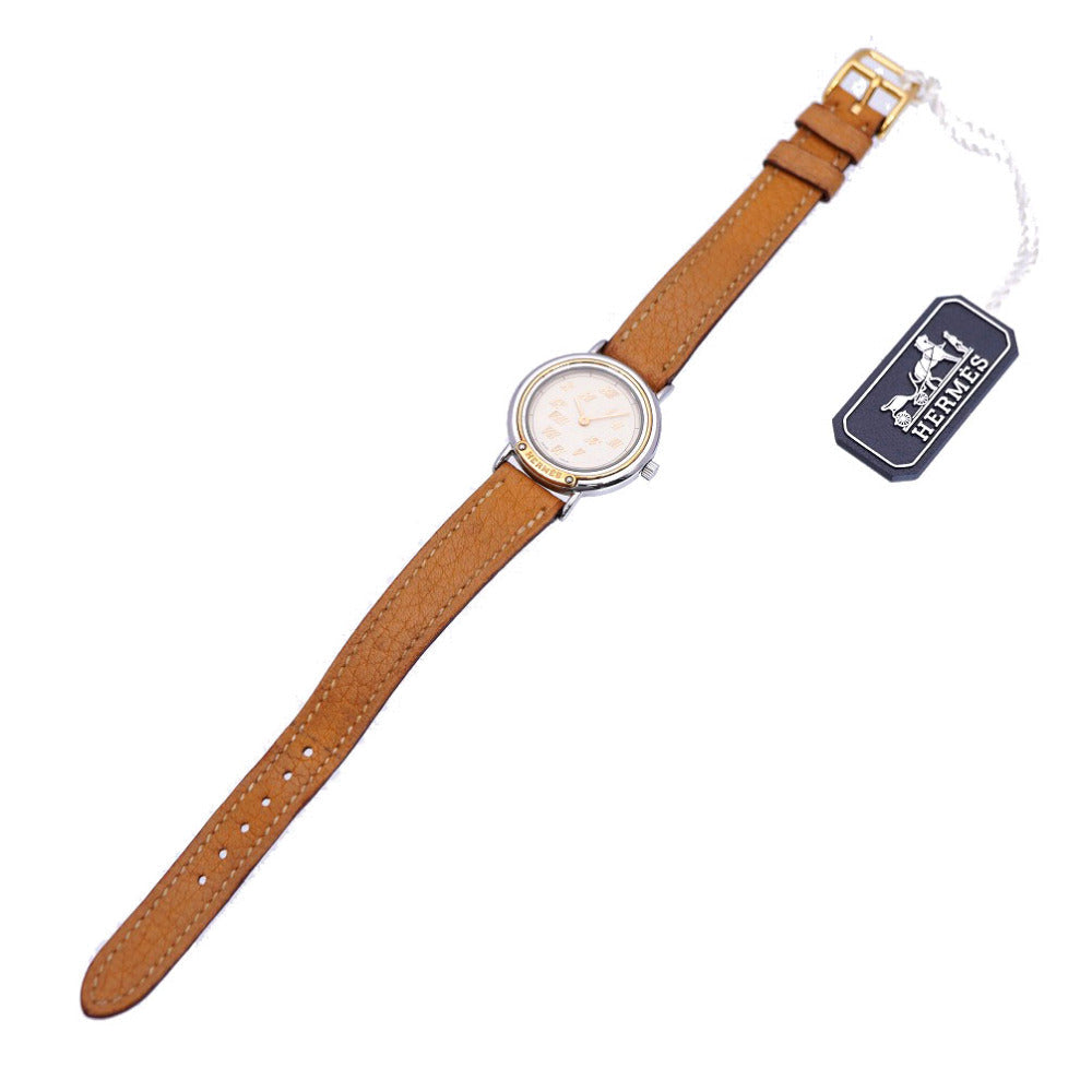 HERMES Watches Quartz Stainless Steel , Leather Ivory Meteor Ivory dial