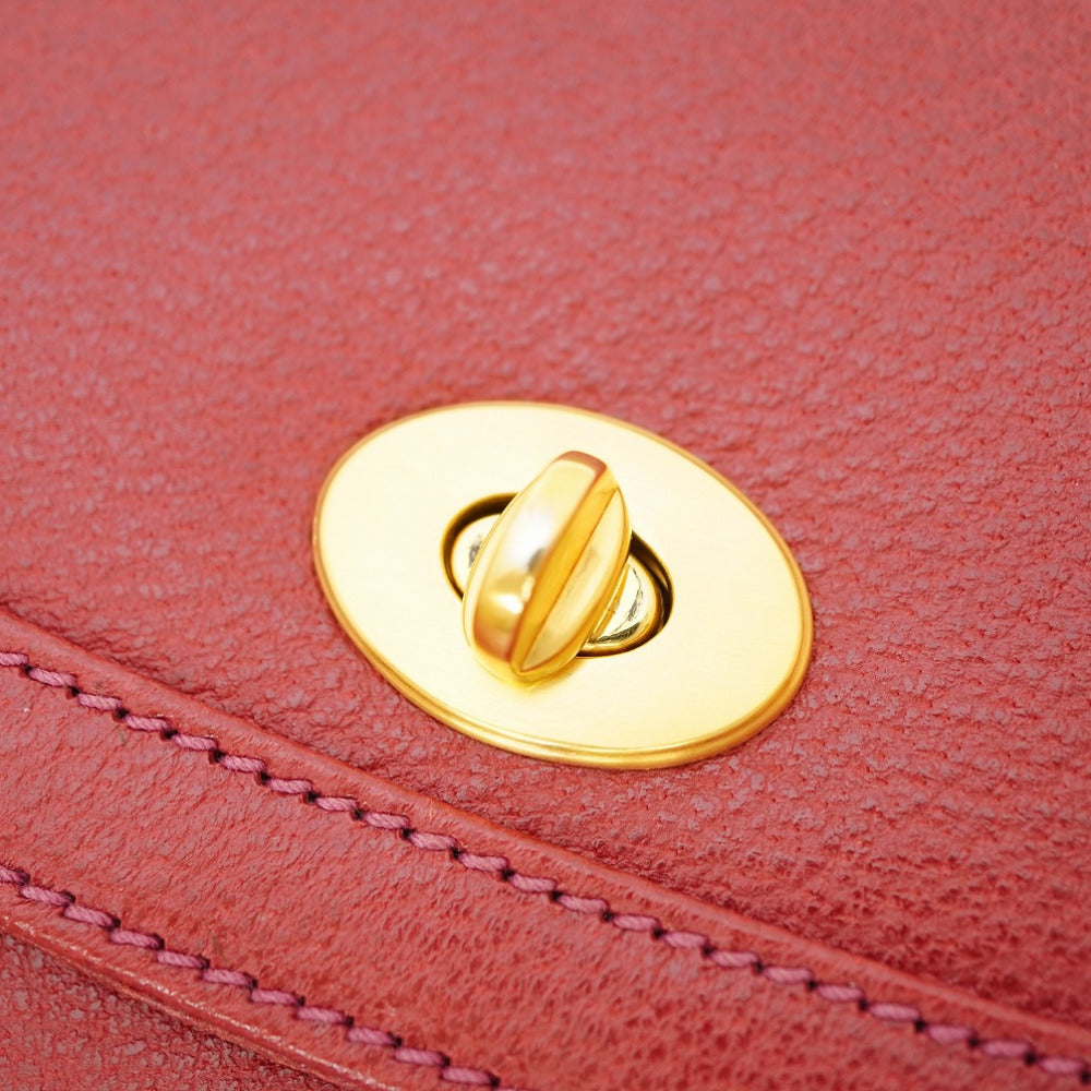 GUCCI Handbag 000.113.0231 leather Red Bamboo Women Used