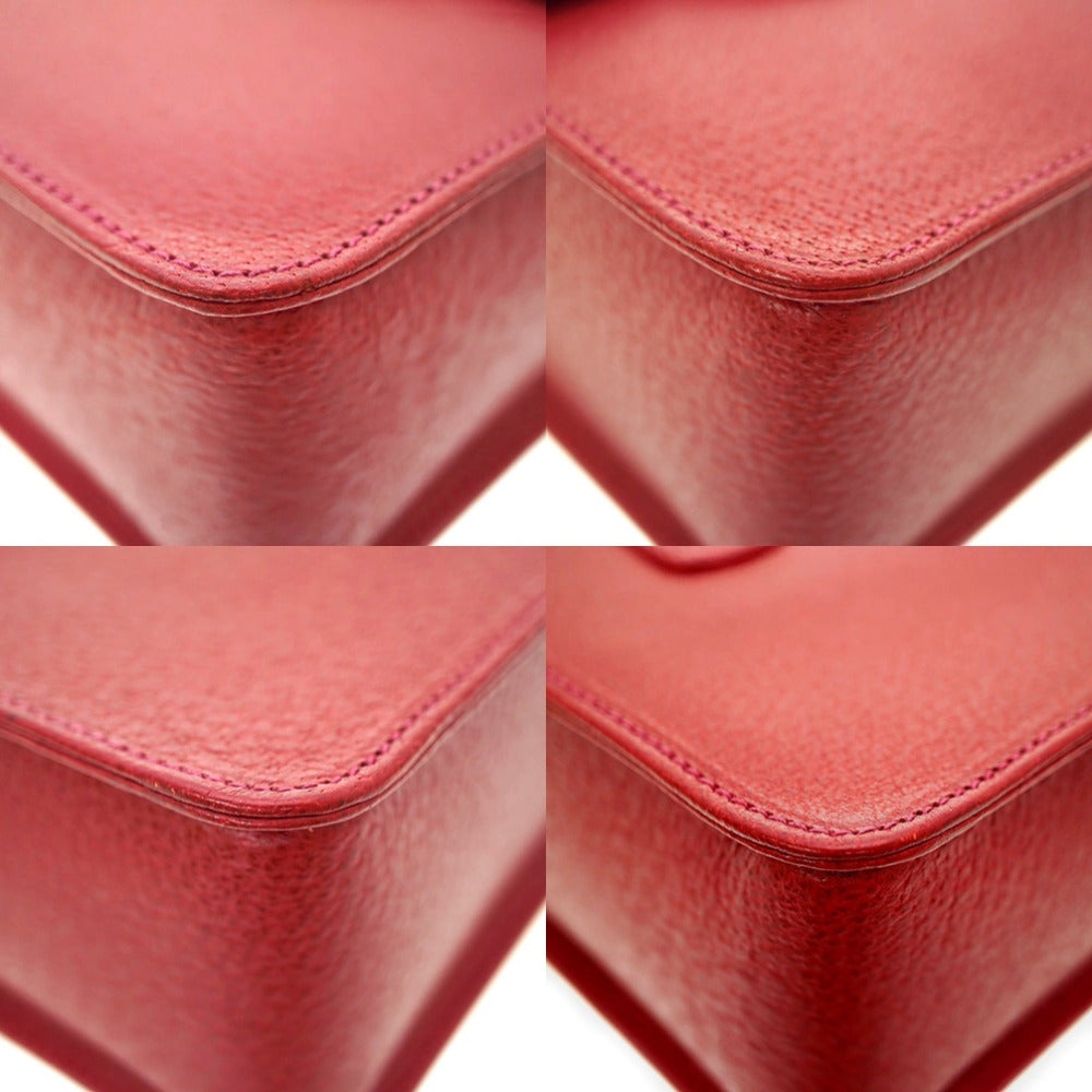 GUCCI Handbag 000.113.0231 leather Red Bamboo Women Used