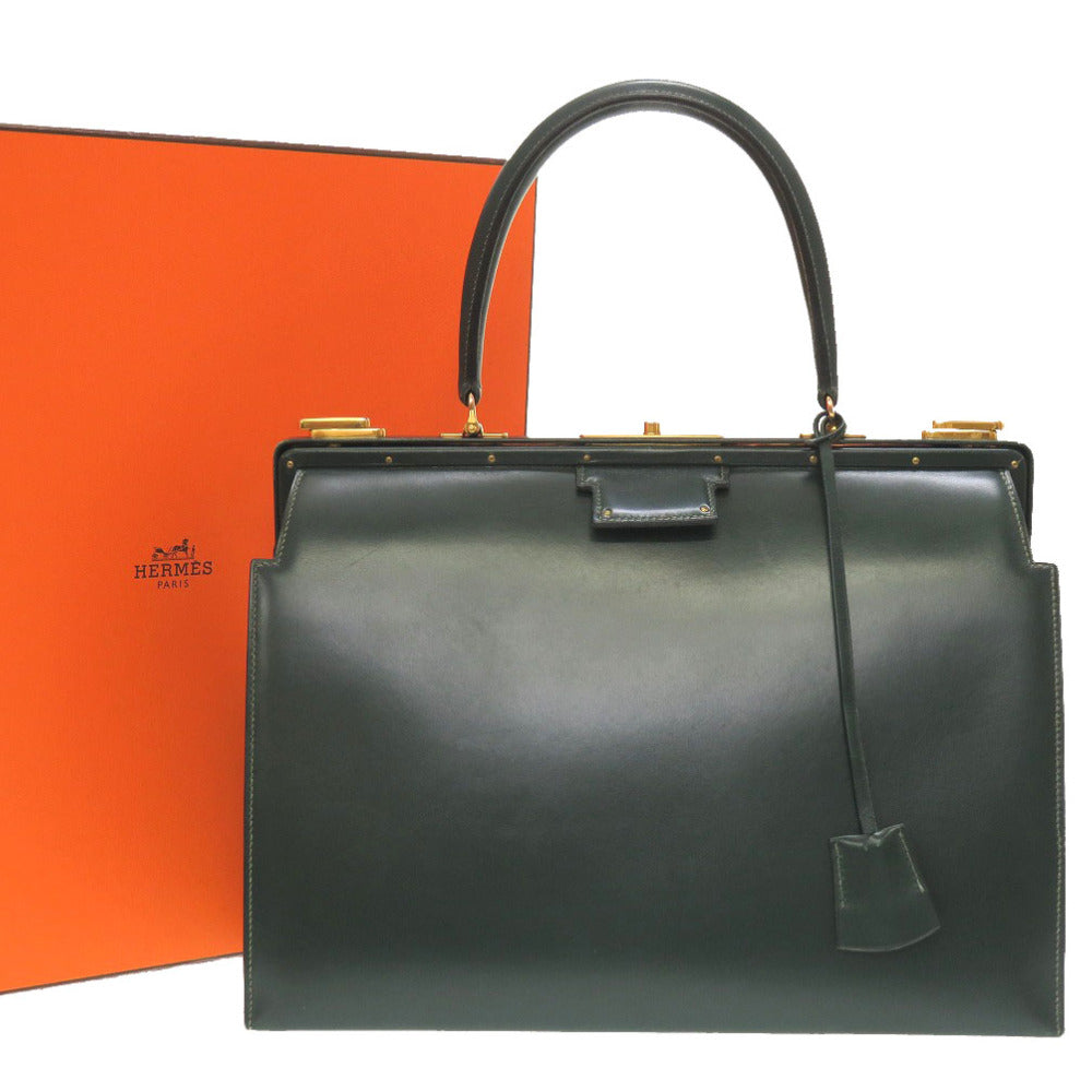 HERMES Handbag Box scarf Vert Doctor's bag