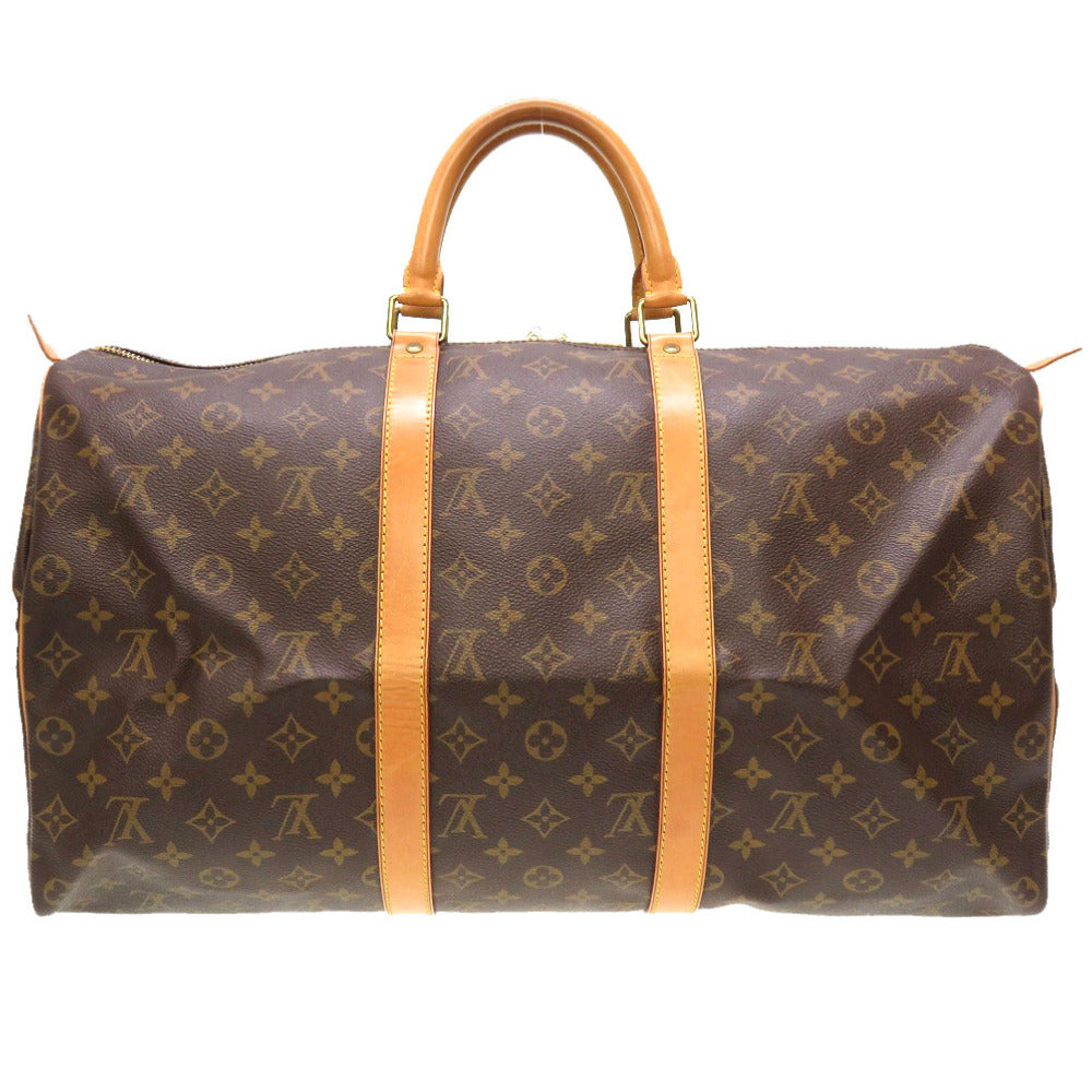LOUIS VUITTON Boston Duffel bag M41426 Monogram canvas Brown Monogram Keepall 50 mens Used