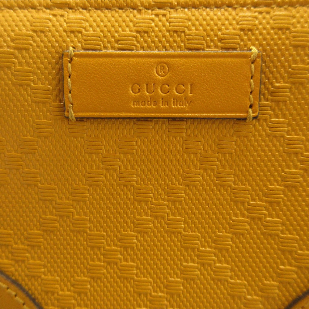 GUCCI Card Case 354495 leather yellow Tiamante