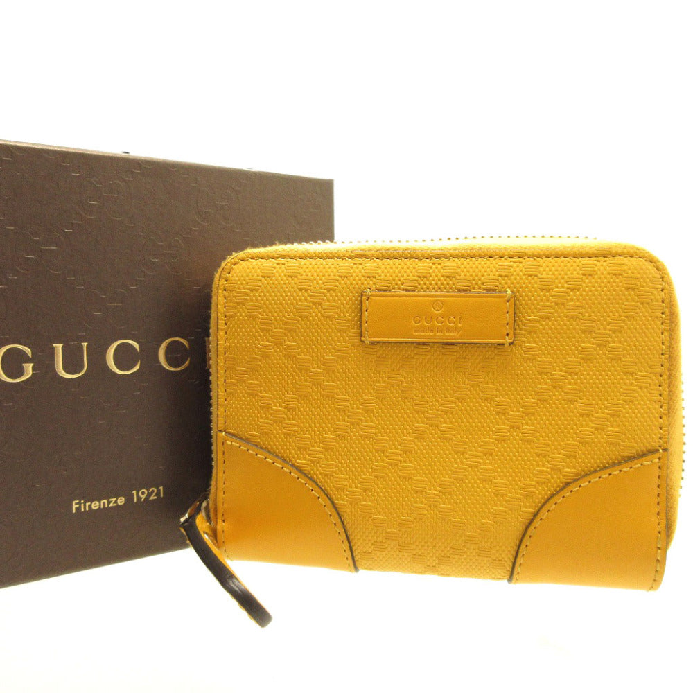 GUCCI Card Case 354495 leather yellow Tiamante