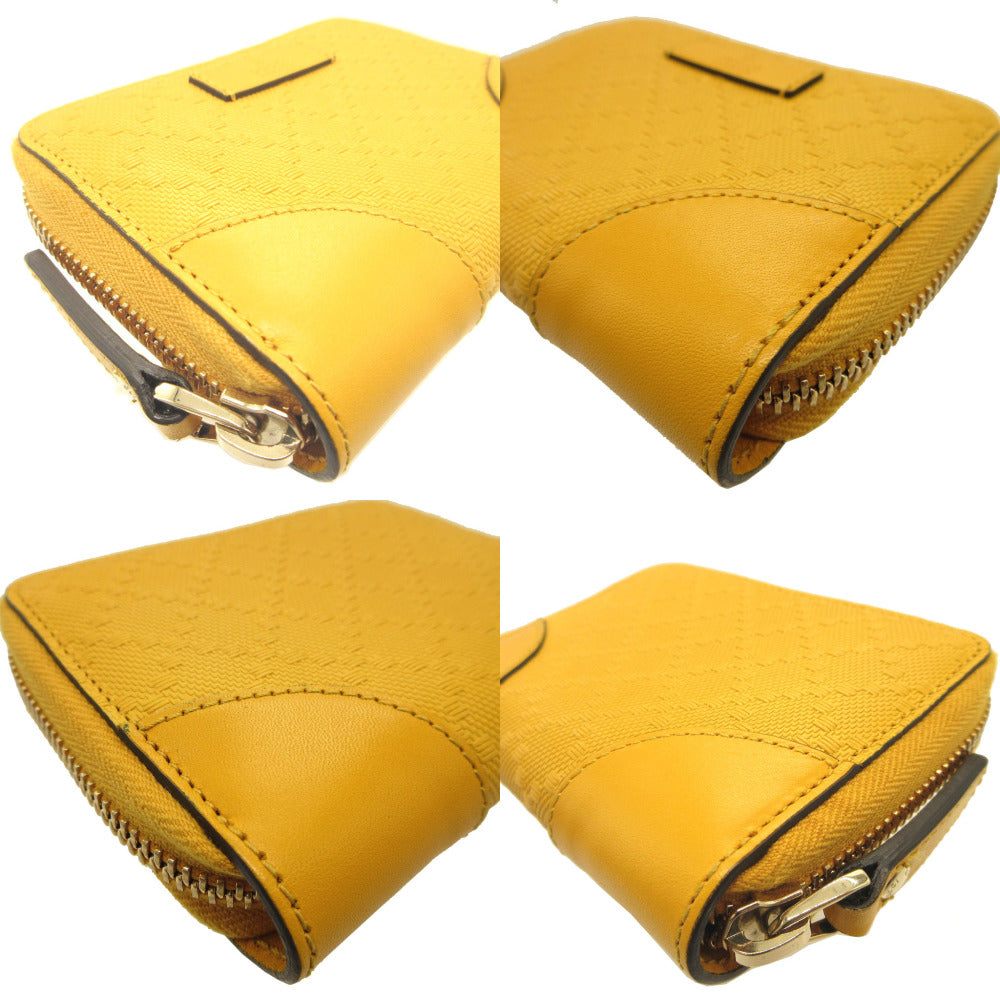 GUCCI Card Case 354495 leather yellow Tiamante