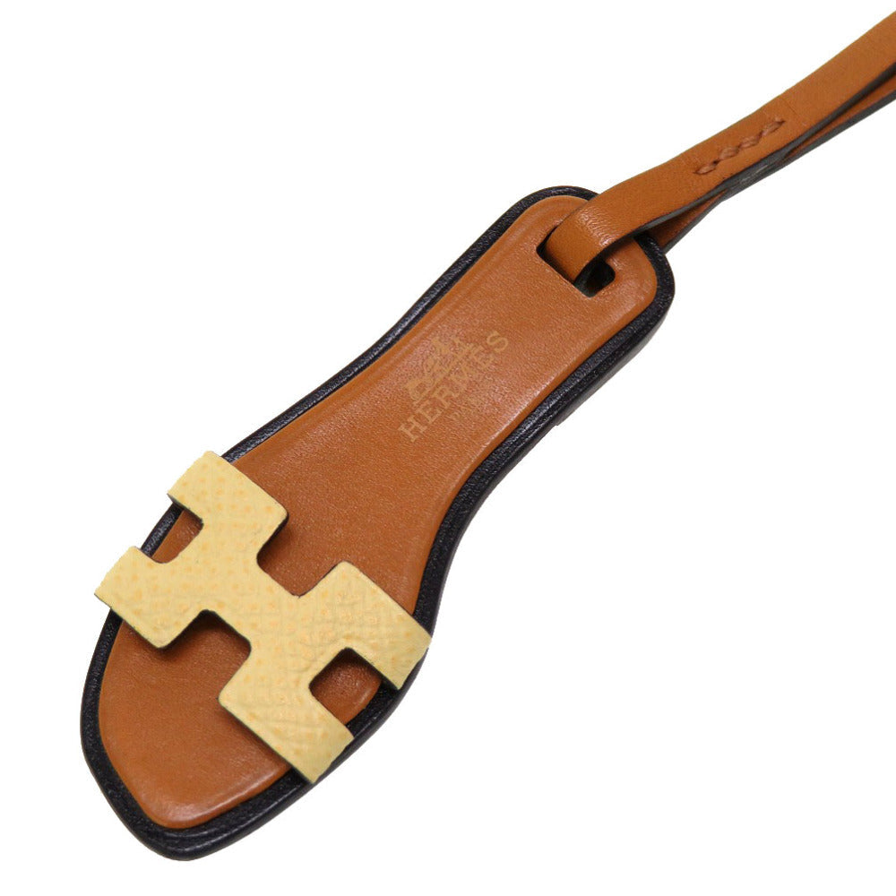 HERMES key ring Epsom, Vashhunter Natural Sable Oran Nano Charm