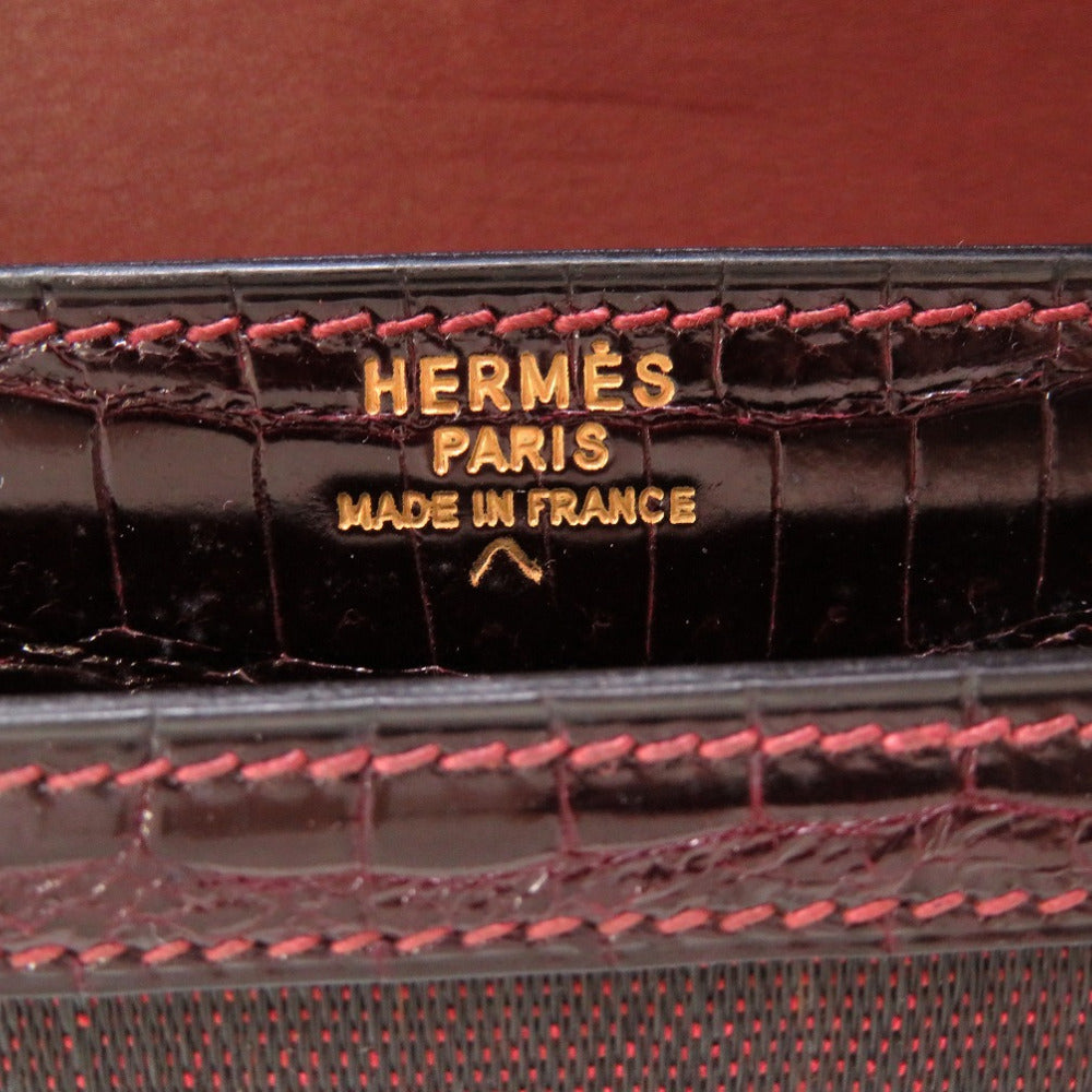 HERMES Clutch bag Clinolan Bordeaux vintage