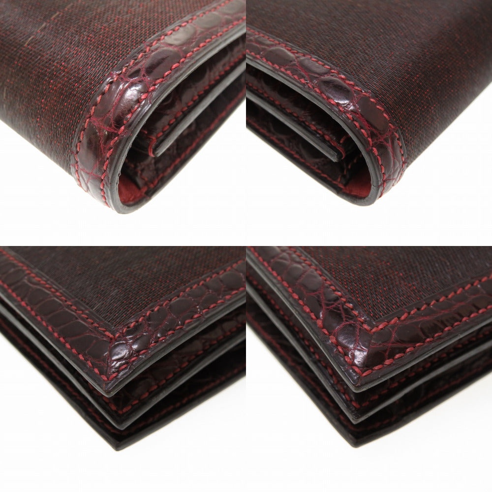 HERMES Clutch bag Clinolan Bordeaux vintage