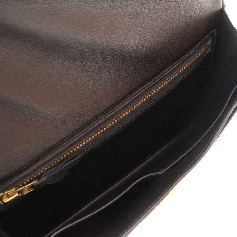 HERMES Clutch bag Box scarf black Etribert Women Used