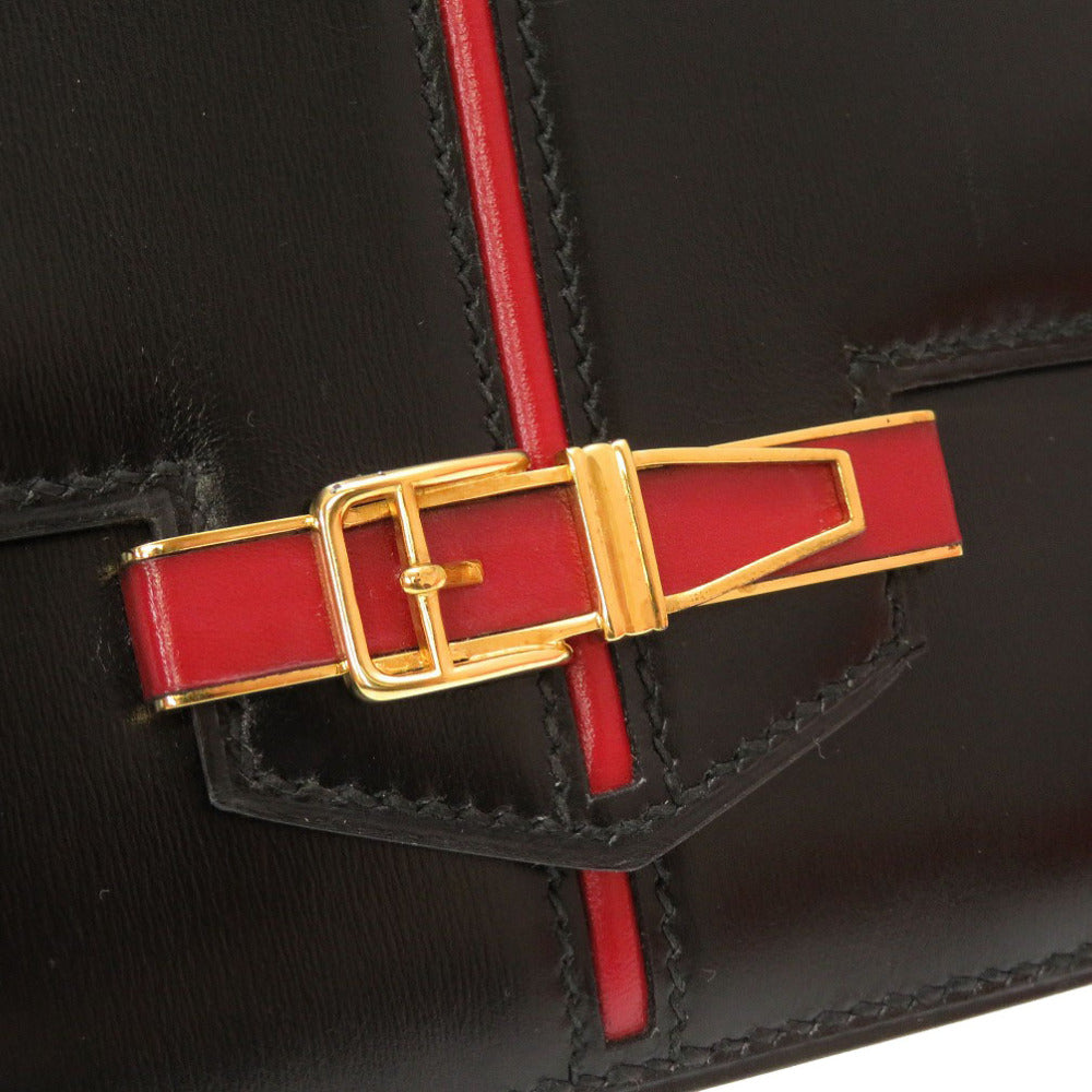 HERMES Clutch bag Box scarf black Etribert Women Used