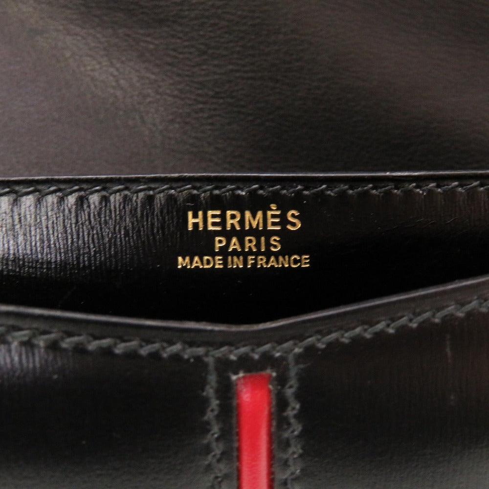 HERMES Clutch bag Box scarf black Etribert Women Used