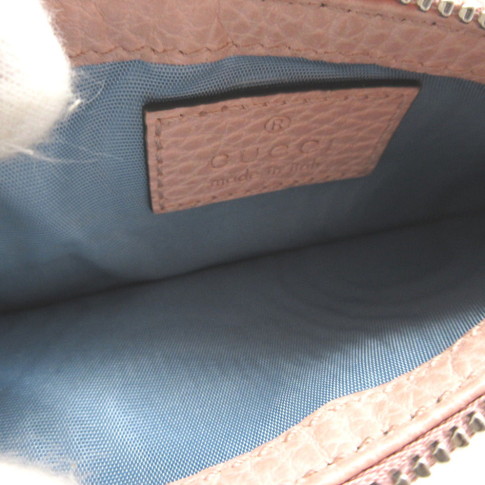 GUCCI Coin case 701070 leather pink Double G