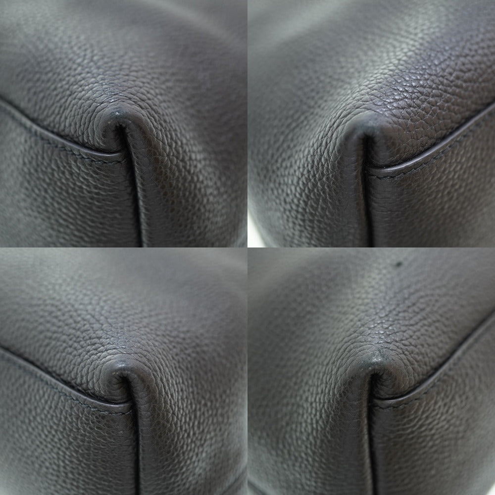 GUCCI Shoulder Bag 536196 leather black Interlocking G Soho Chain Tote Bag Women Used