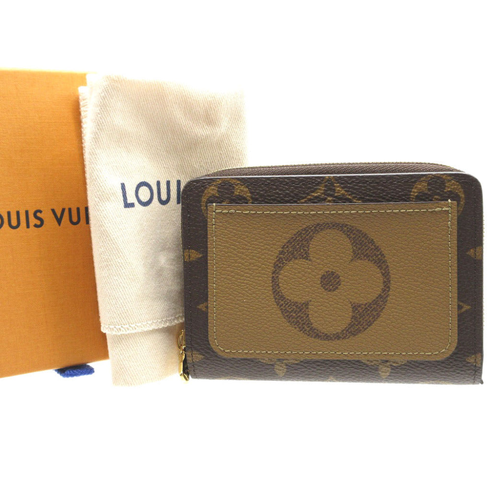 LOUIS VUITTON Bifold Wallet M81461 Monogram canvas Brown Compact wallet Monogram reverse Portefeuille Lou Women Used