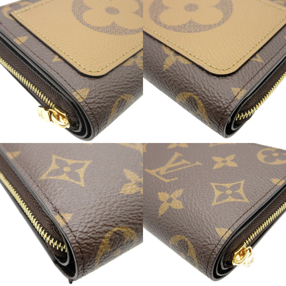 LOUIS VUITTON Bifold Wallet M81461 Monogram canvas Brown Compact wallet Monogram reverse Portefeuille Lou Women Used