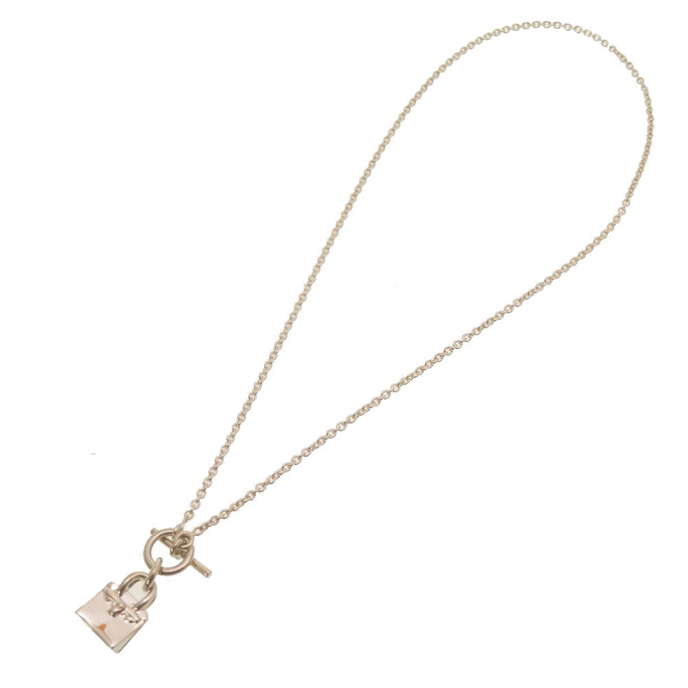 HERMES Necklace Silver925 Silver Birkin Motif Amulet