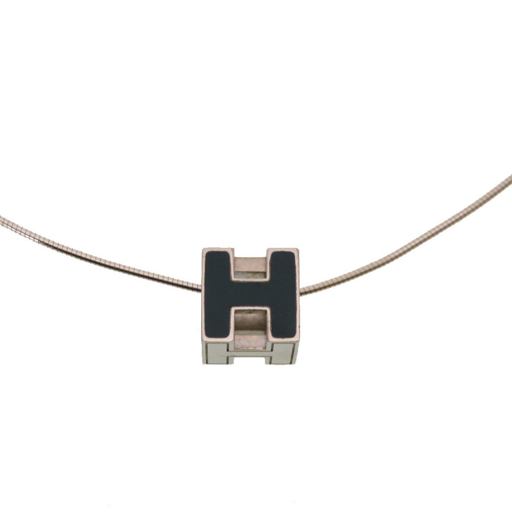 HERMES Necklace metal blue Cage de Ash H Cube Necklace