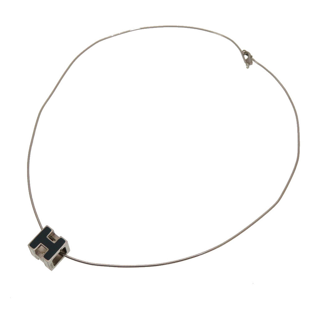 HERMES Necklace metal blue Cage de Ash H Cube Necklace