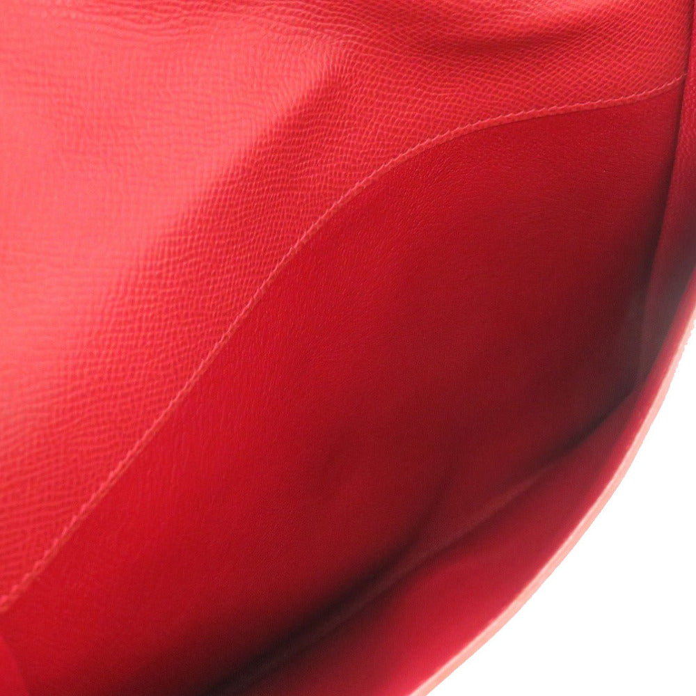 HERMES Clutch bag Courchevel Red vintage mens Used