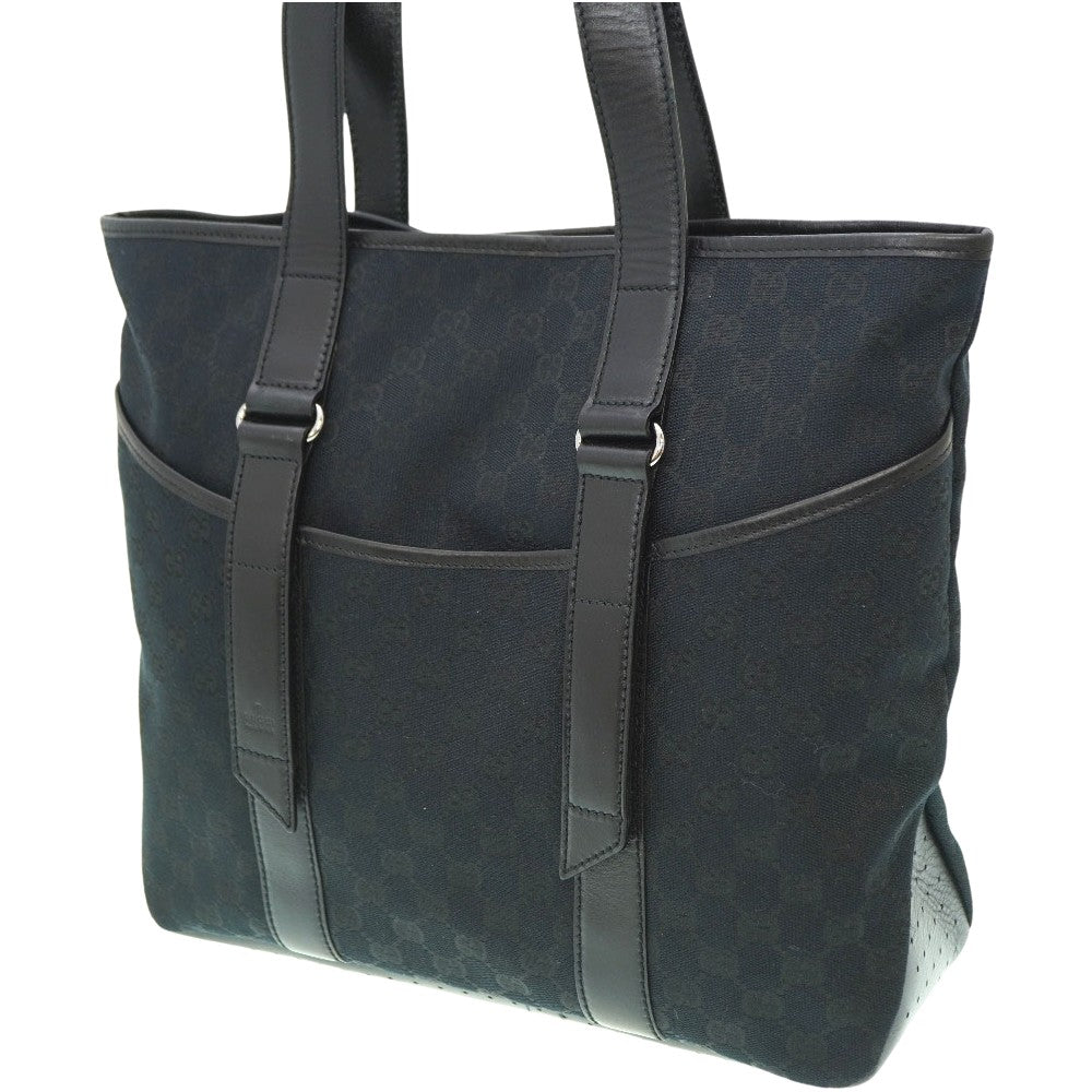GUCCI Tote Bag 145971 GG canvas, leather black Tote Bag Women Used