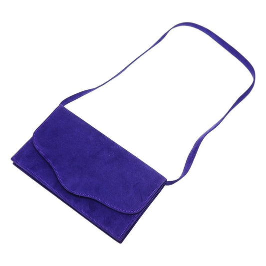 HERMES Shoulder Bag Doblis purple vintage Shoulder Clutch Bag Women Used