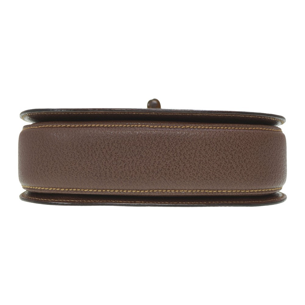 GUCCI Handbag leather Brown Bamboo Women Used