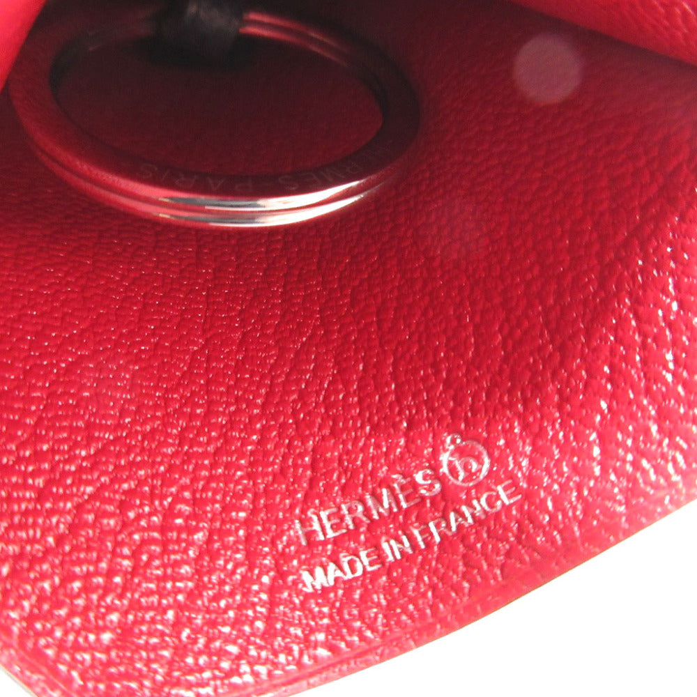 HERMES key ring Epsom Bougainvillea Bag Charm Clochette Owl Petit Ash Women(Unisex) Used