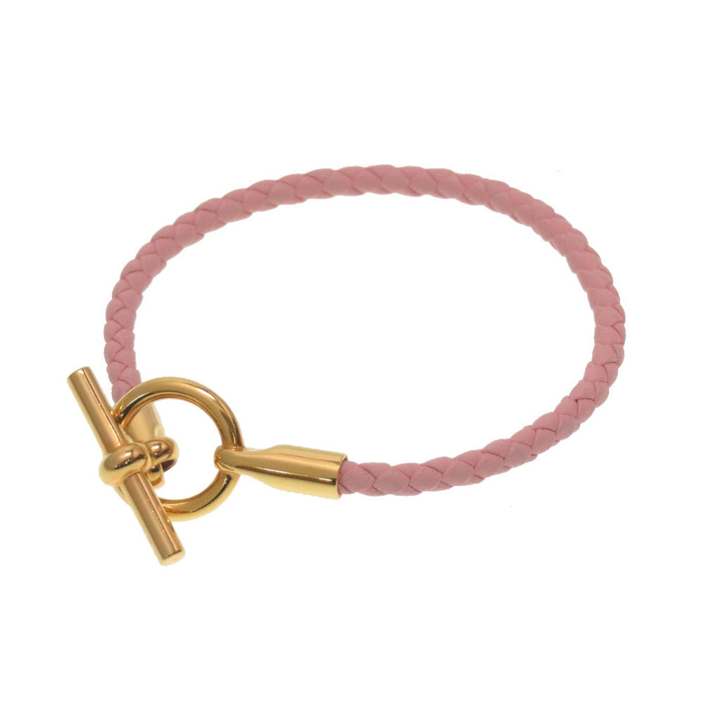 HERMES bracelet leather Rose cherry Grenan