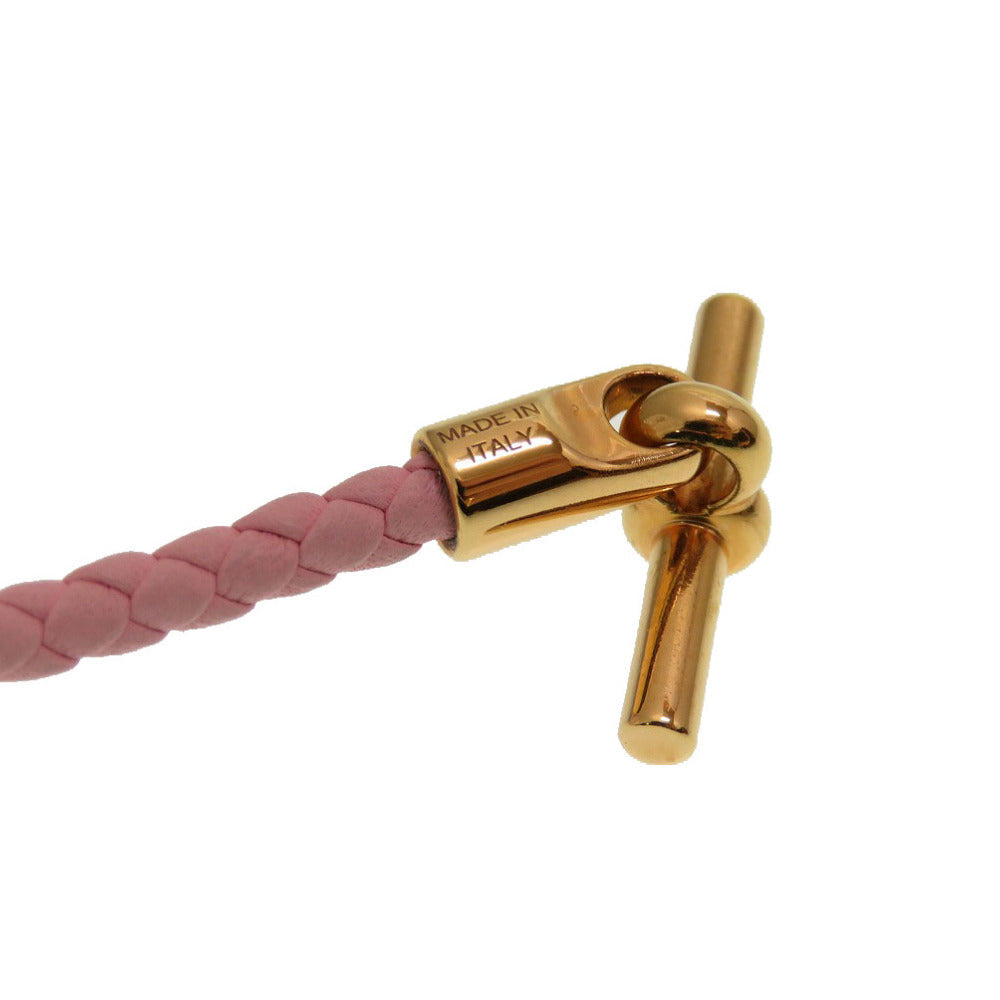 HERMES bracelet leather Rose cherry Grenan