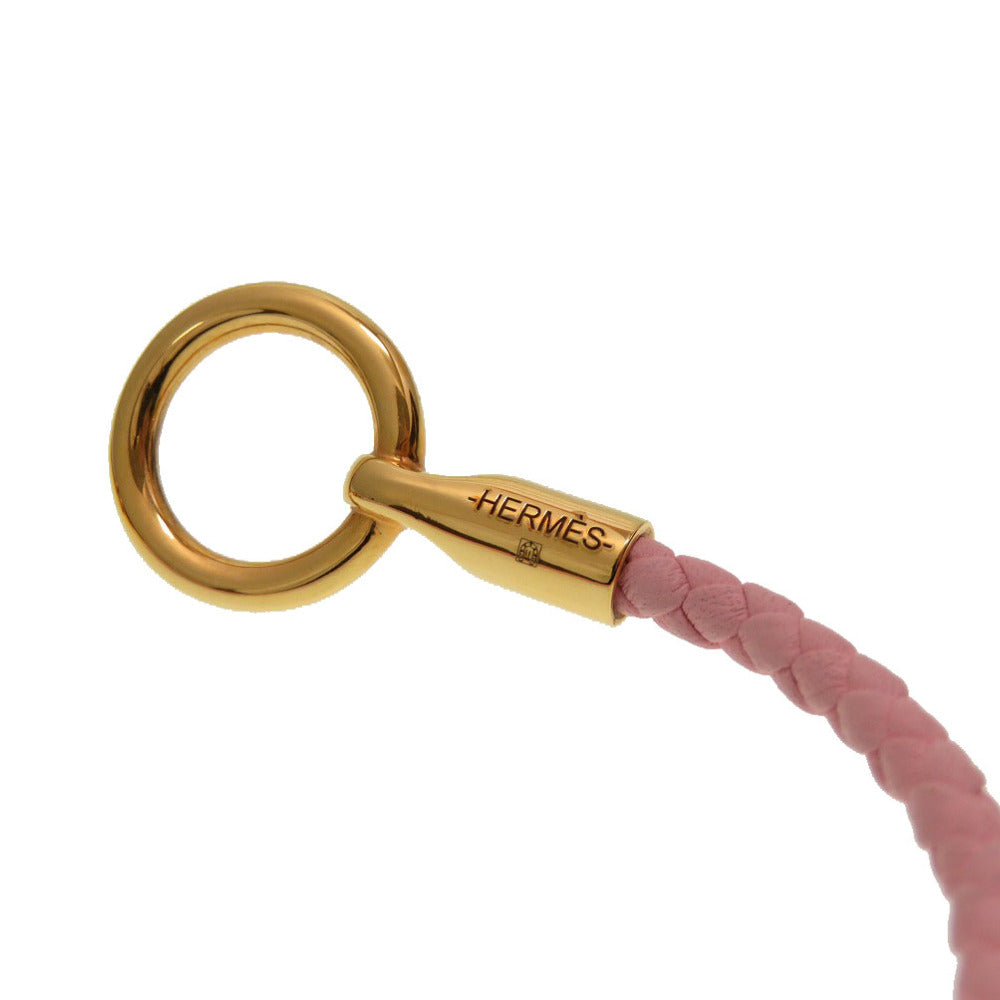 HERMES bracelet leather Rose cherry Grenan