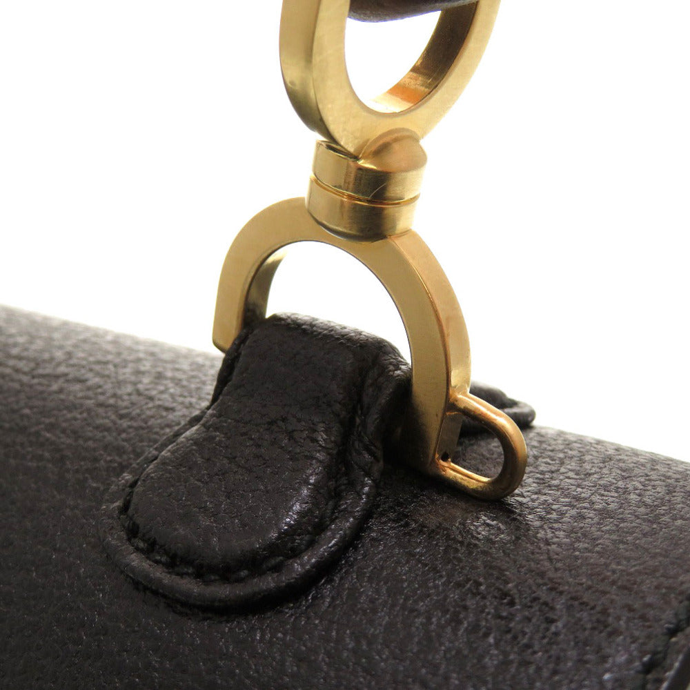 GUCCI Handbag 000 2113 0633 Bamboo, Leather black Women Used