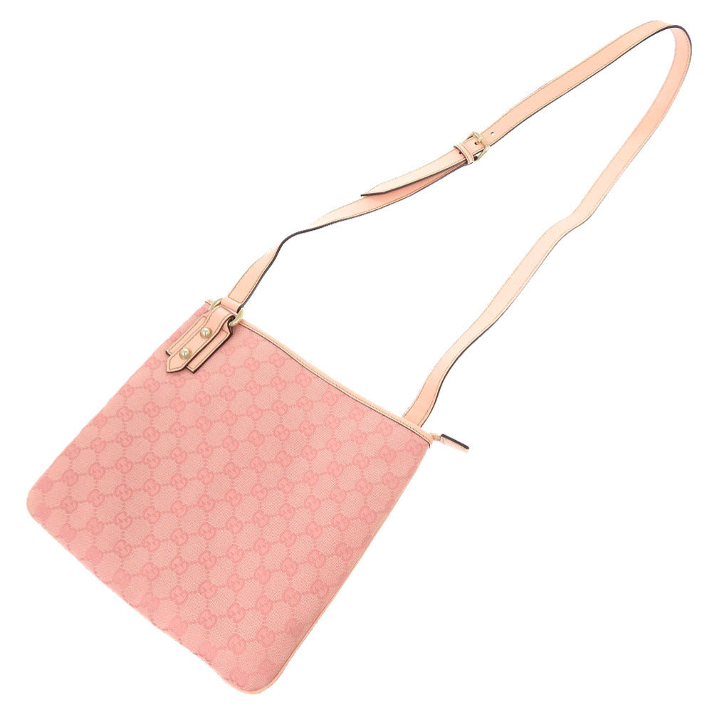 GUCCI Shoulder Bag 257246 GG canvas pink