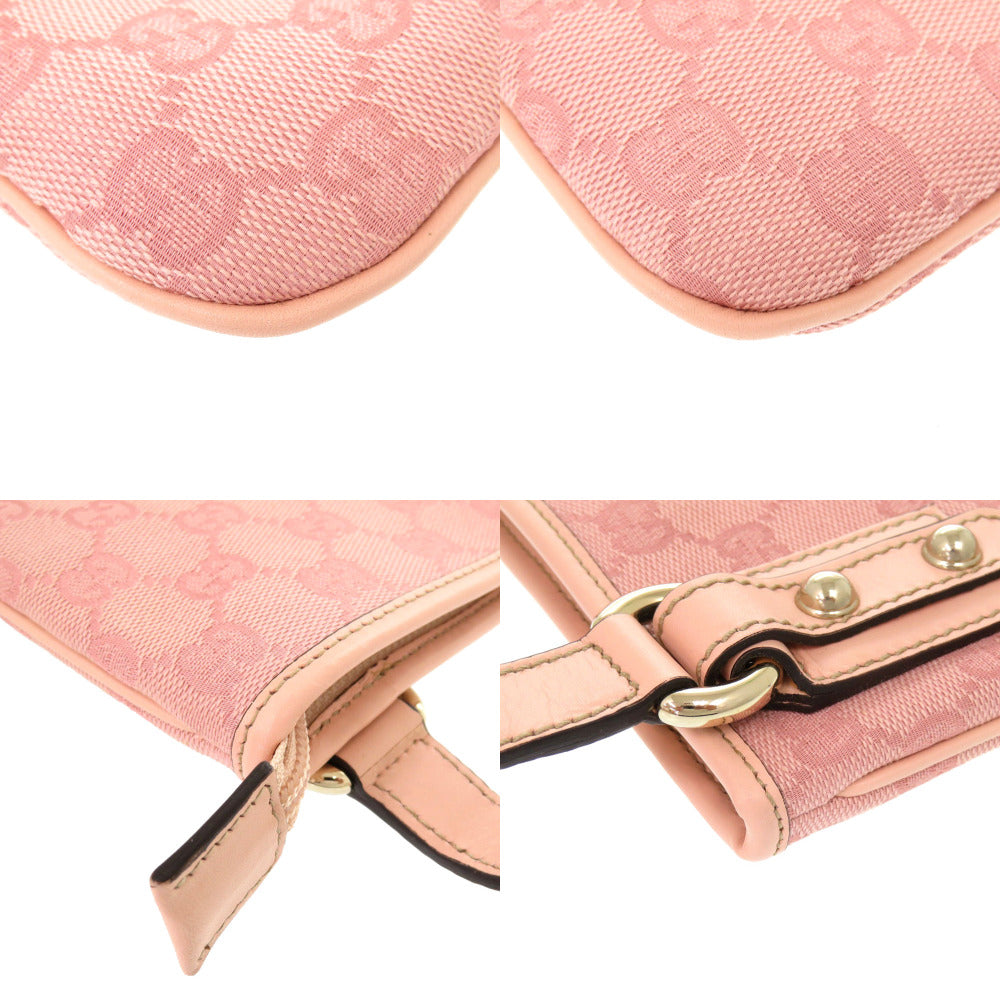 GUCCI Shoulder Bag 257246 GG canvas pink