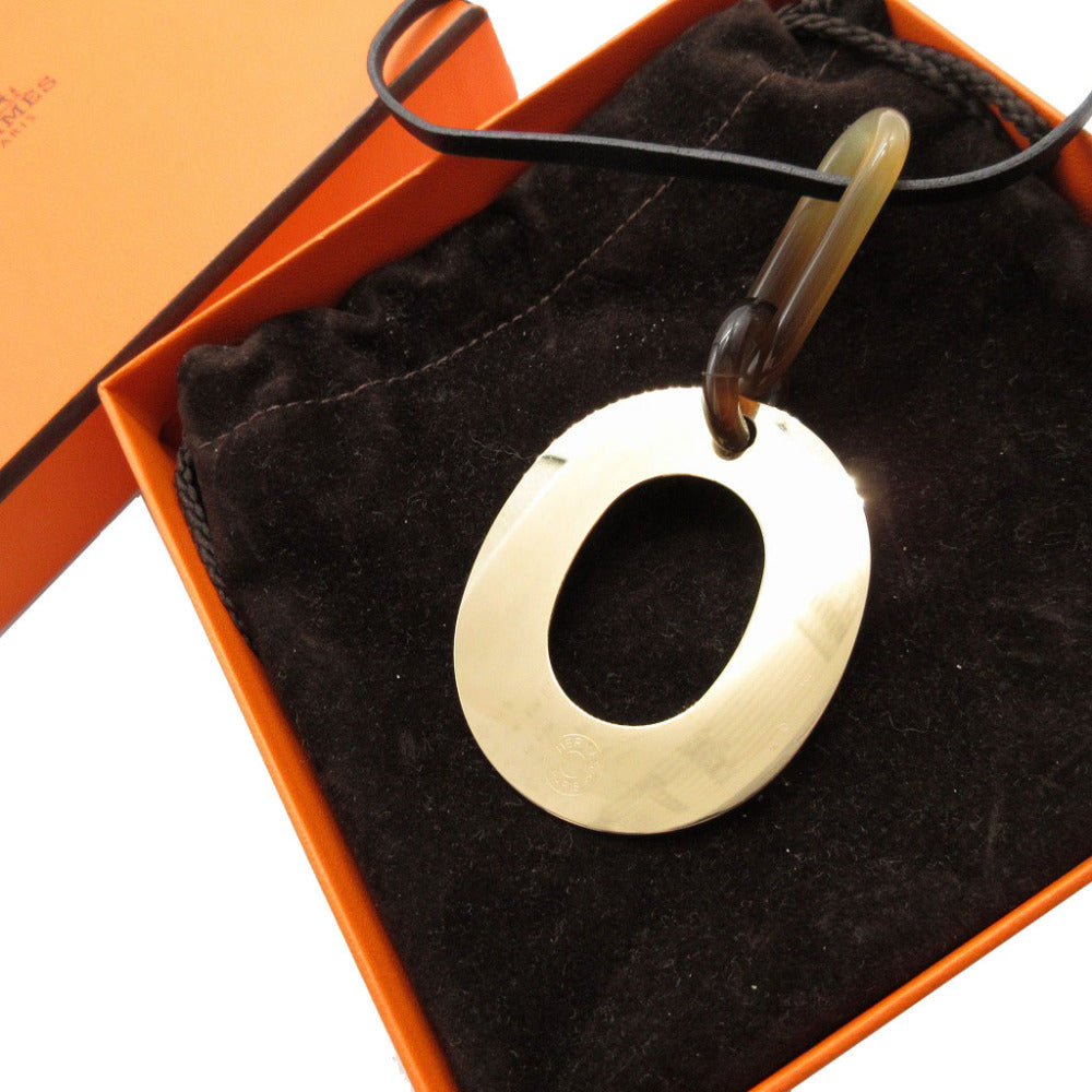 HERMES Necklace Buffalo Horn, Metal black Ism