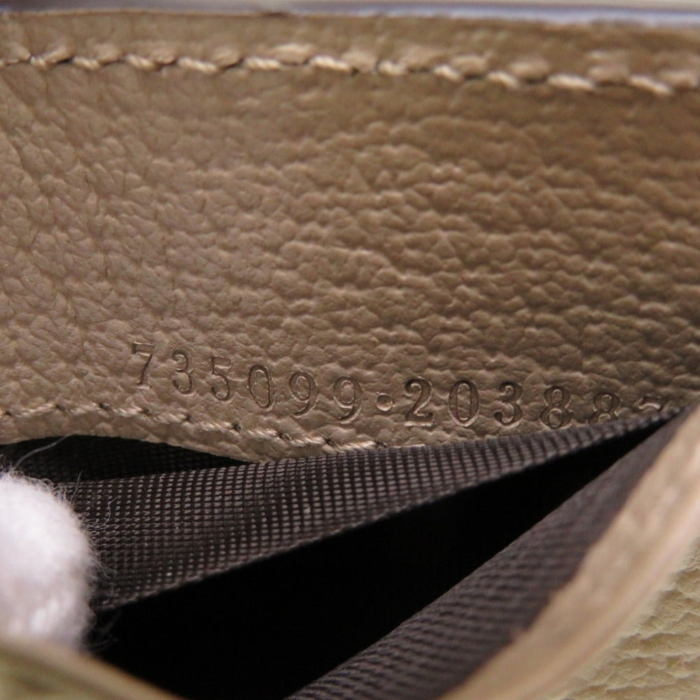 GUCCI Tri-fold wallet 735099 GG canvas beige Ofidia Women Used