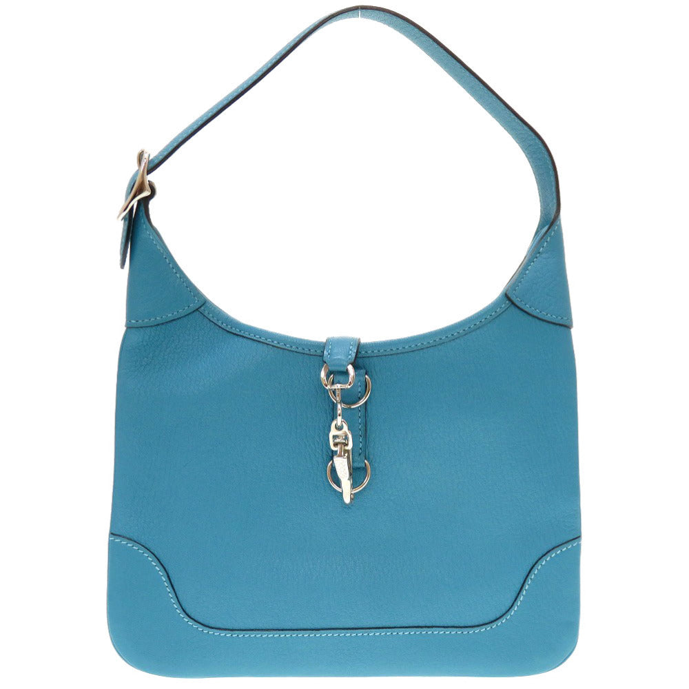 HERMES Shoulder Bag Shave Turquoise Trim 24 Women Used
