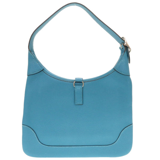 HERMES Shoulder Bag Shave Turquoise Trim 24 Women Used